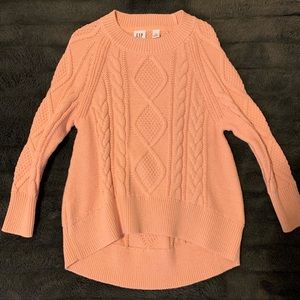 Girls size XS pink cable knit sweater from the Gap